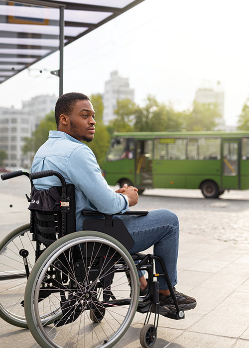 Image of man in a wheelchair